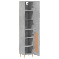Thumbnail for Highboard Betongrau 34,5x34x180 cm Holzwerkstoff