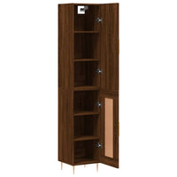 Thumbnail for Highboard Braun Eichen-Optik 34,5x34x180 cm Holzwerkstoff