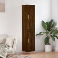 Thumbnail for Highboard Braun Eichen-Optik 34,5x34x180 cm Holzwerkstoff