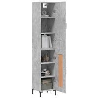 Thumbnail for Highboard Betongrau 34,5x34x180 cm Holzwerkstoff