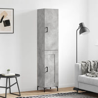 Thumbnail for Highboard Betongrau 34,5x34x180 cm Holzwerkstoff