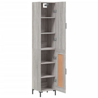 Thumbnail for Highboard Grau Sonoma 34,5x34x180 cm Holzwerkstoff