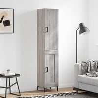 Thumbnail for Highboard Grau Sonoma 34,5x34x180 cm Holzwerkstoff