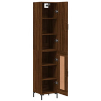 Thumbnail for Highboard Braun Eichen-Optik 34,5x34x180 cm Holzwerkstoff