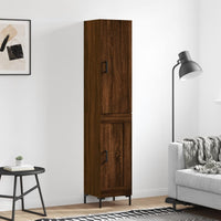 Thumbnail for Highboard Braun Eichen-Optik 34,5x34x180 cm Holzwerkstoff