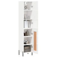 Thumbnail for Highboard Hochglanz-Weiß 34,5x34x180 cm Holzwerkstoff