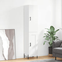 Thumbnail for Highboard Hochglanz-Weiß 34,5x34x180 cm Holzwerkstoff
