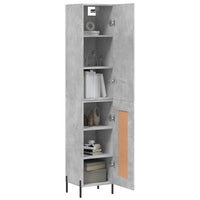 Thumbnail for Highboard Betongrau 34,5x34x180 cm Holzwerkstoff