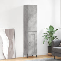 Thumbnail for Highboard Betongrau 34,5x34x180 cm Holzwerkstoff