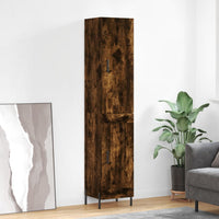 Thumbnail for Highboard Räuchereiche 34,5x34x180 cm Holzwerkstoff