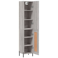 Thumbnail for Highboard Grau Sonoma 34,5x34x180 cm Holzwerkstoff