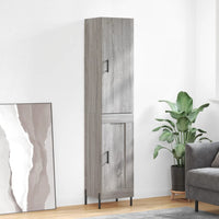 Thumbnail for Highboard Grau Sonoma 34,5x34x180 cm Holzwerkstoff