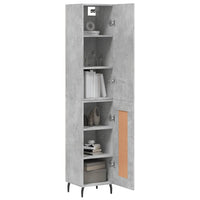 Thumbnail for Highboard Betongrau 34,5x34x180 cm Holzwerkstoff