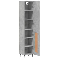 Thumbnail for Highboard Betongrau 34,5x34x180 cm Holzwerkstoff