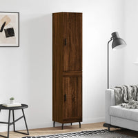 Thumbnail for Highboard Braun Eichen-Optik 34,5x34x180 cm Holzwerkstoff