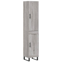 Thumbnail for Highboard Grau Sonoma 34,5x34x180 cm Holzwerkstoff