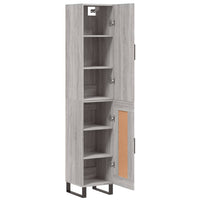 Thumbnail for Highboard Grau Sonoma 34,5x34x180 cm Holzwerkstoff