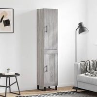 Thumbnail for Highboard Grau Sonoma 34,5x34x180 cm Holzwerkstoff