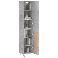 Thumbnail for Highboard Betongrau 34,5x34x180 cm Holzwerkstoff