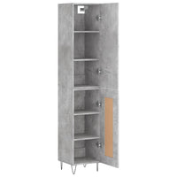 Thumbnail for Highboard Betongrau 34,5x34x180 cm Holzwerkstoff