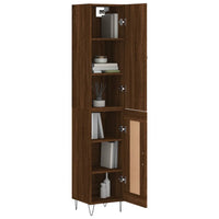 Thumbnail for Highboard Braun Eichen-Optik 34,5x34x180 cm Holzwerkstoff