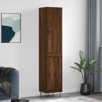 Thumbnail for Highboard Braun Eichen-Optik 34,5x34x180 cm Holzwerkstoff