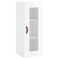 Thumbnail for Highboard Hochglanz-Weiß 34,5x34x180 cm Holzwerkstoff