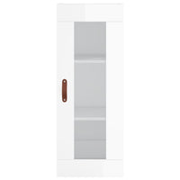 Thumbnail for Highboard Hochglanz-Weiß 34,5x34x180 cm Holzwerkstoff