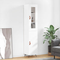 Thumbnail for Highboard Hochglanz-Weiß 34,5x34x180 cm Holzwerkstoff