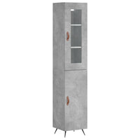 Thumbnail for Highboard Betongrau 34,5x34x180 cm Holzwerkstoff