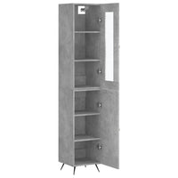 Thumbnail for Highboard Betongrau 34,5x34x180 cm Holzwerkstoff