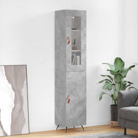 Thumbnail for Highboard Betongrau 34,5x34x180 cm Holzwerkstoff