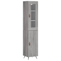 Thumbnail for Highboard Grau Sonoma 34,5x34x180 cm Holzwerkstoff