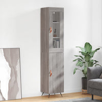 Thumbnail for Highboard Grau Sonoma 34,5x34x180 cm Holzwerkstoff