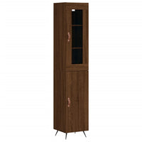Thumbnail for Highboard Braun Eichen-Optik 34,5x34x180 cm Holzwerkstoff