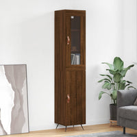 Thumbnail for Highboard Braun Eichen-Optik 34,5x34x180 cm Holzwerkstoff