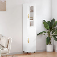 Thumbnail for Highboard Weiß 34,5x34x180 cm Holzwerkstoff