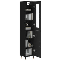 Thumbnail for Highboard Schwarz 34,5x34x180 cm Holzwerkstoff