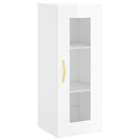 Thumbnail for Highboard Hochglanz-Weiß 34,5x34x180 cm Holzwerkstoff