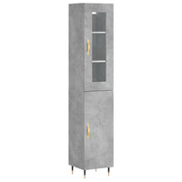 Thumbnail for Highboard Betongrau 34,5x34x180 cm Holzwerkstoff