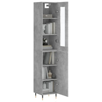 Thumbnail for Highboard Betongrau 34,5x34x180 cm Holzwerkstoff
