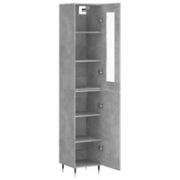 Thumbnail for Highboard Betongrau 34,5x34x180 cm Holzwerkstoff