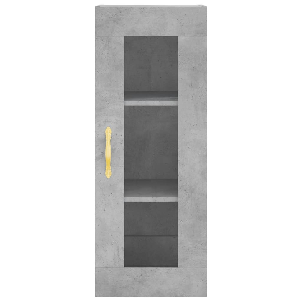 Highboard Betongrau 34,5x34x180 cm Holzwerkstoff