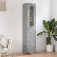 Thumbnail for Highboard Betongrau 34,5x34x180 cm Holzwerkstoff