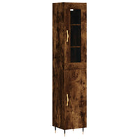 Thumbnail for Highboard Räuchereiche 34,5x34x180 cm Holzwerkstoff
