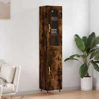 Thumbnail for Highboard Räuchereiche 34,5x34x180 cm Holzwerkstoff