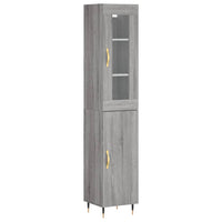 Thumbnail for Highboard Grau Sonoma 34,5x34x180 cm Holzwerkstoff
