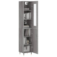 Thumbnail for Highboard Grau Sonoma 34,5x34x180 cm Holzwerkstoff
