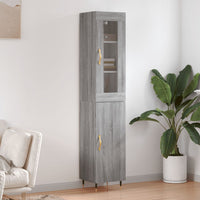 Thumbnail for Highboard Grau Sonoma 34,5x34x180 cm Holzwerkstoff