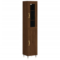Thumbnail for Highboard Braun Eichen-Optik 34,5x34x180 cm Holzwerkstoff